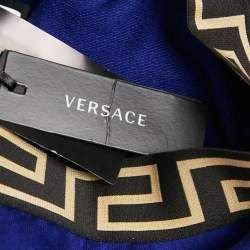 Versace Kids Blue Logo Print Cotton Knit Joggers 10 Yrs