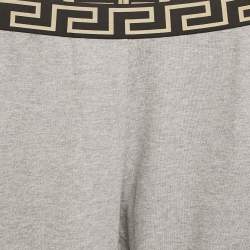 Versace Kids Grey Logo Waist Tape Detail Sweatpants 10 Yrs
