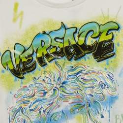 Versace Kids White Medusa Print Jersey T-Shirt 8 Yrs 