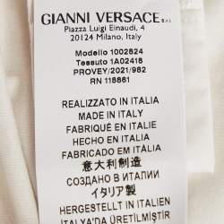 Pre Owned Versace Kids Yellow Barrocco Print Cotton Romper 12-18M