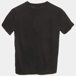 Pre Owned Versace Kids Black Printed Jersey Crewneck T-Shirt 12Yrs