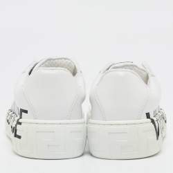 Versace White Leather Greca Sneakers Size 30