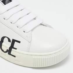 Versace White Leather Greca Sneakers Size 30