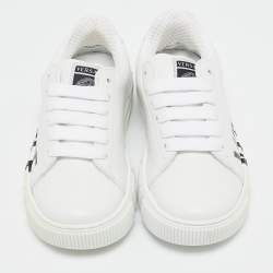 Versace White Leather Greca Sneakers Size 30