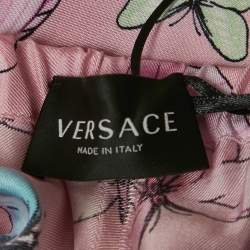 Versace Pink Butterfly Print Silk Trousers 10 Yrs 