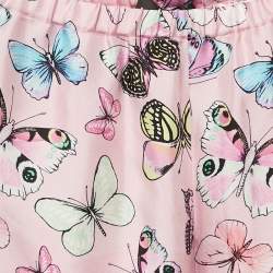 Versace Pink Butterfly Print Silk Trousers 10 Yrs 