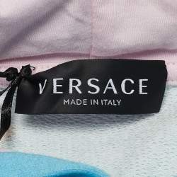 Versace Kids Pink/Blue Starfish Print Cotton Knit Hoodie 8 Yrs 