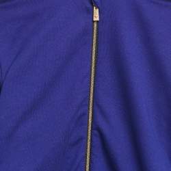 Versace Kids Blue Medusa Print Cotton Knit Zip-Up Jacket 10 Yrs 