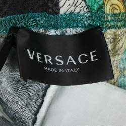 Versace Kids Multicolor Printed Jersey Flared Leg Trousers 10 Yrs