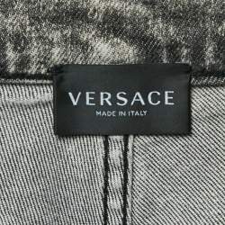 Versace Kids Grey Washed Denim Bermuda Shorts 12 Yrs Waist 28"