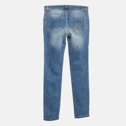 Pre Owned Young Versace Blue Denim Skinny Jeans XXL (16-18 Yrs) Waist 26"