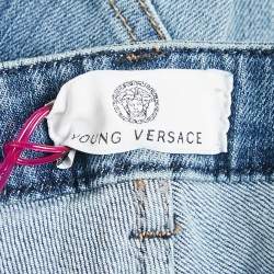 Pre Owned Young Versace Blue Denim Skinny Jeans XXL (16-18 Yrs) Waist 26"