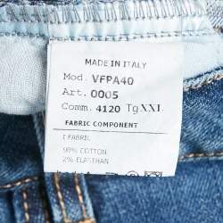 Pre Owned Young Versace Blue Denim Skinny Jeans XXL (16-18 Yrs) Waist 26"