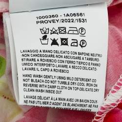 Pre Owned Versace Kids Pink Floral Print Cotton Mini Skirt 12/18M