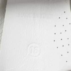 Pre Owned Versace La Greca Size 16 Pink/White Leather Sneakers