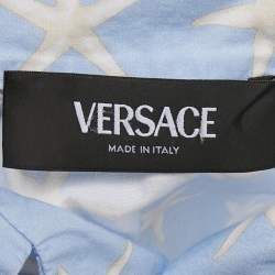 Pre Owned Versace Kids Blue Star Print Cotton Set 36M