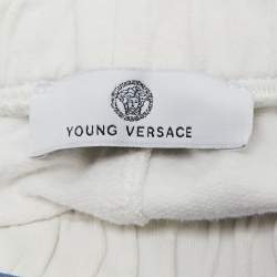 مملوكة مسبقًا بنطلون قطن بطبعة باروكو زرقاء فيرساتشي للأعمار الصغيرة 18 شهرًا