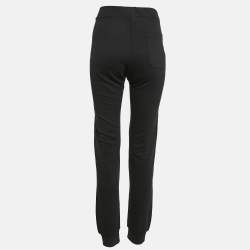 Versace Black Medusa Print Cotton Knit Joggers 14 Yrs