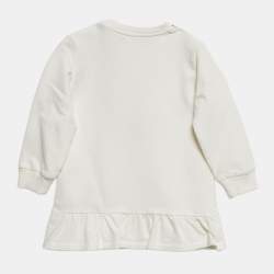 Versace Kids White Medusa Print Cotton Knit Dress 18-24 M