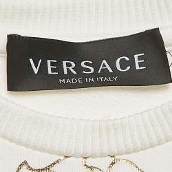 Versace Kids White Medusa Print Cotton Knit Dress 18-24 M