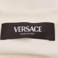Versace Kids White L'Ancora Print Cotton Crew Neck T-Shirt 36 M