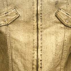 Young Versace Gold Coated Zip-Up Jacket XXL