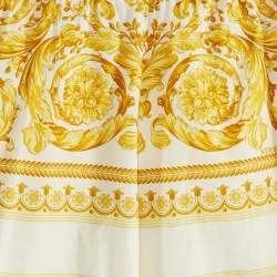 Versace White printed Cotton Pants 14R