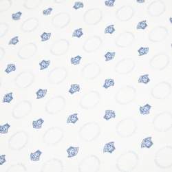 Pre Owned Young Versace White Printed Cotton Infant Baby Blanket 