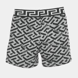 Pre Owned Versace Kids Grey Printed Jersey Shorts 12-18M