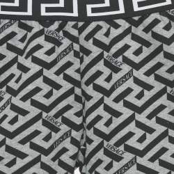 مملوكة مسبقًا Versace Kids Grey Printed Jersey Shorts 36M