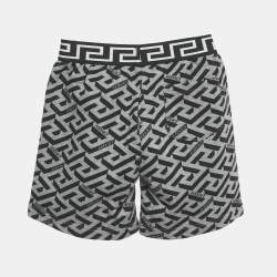 مملوكة مسبقًا Versace Kids Grey Printed Jersey Shorts 36M