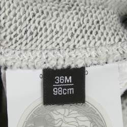 مملوكة مسبقًا Versace Kids Grey Printed Jersey Shorts 36M