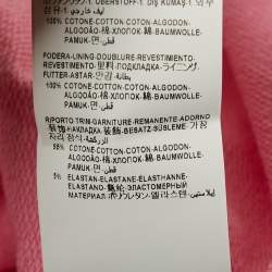 Pre Owned Versace Kids Pink Logo Embossed Cotton Hooded Dress 8Yrs