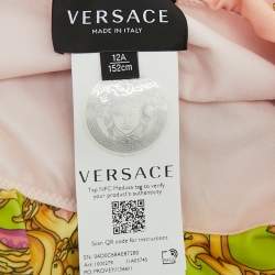Pre Owned Versace Kids Multicolor Barocco Goddess Jersey Swimsuit 12Yrs