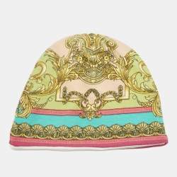 Pre Owned Versace Kids Multicolor Printed Cotton Baby Hat 6-12M