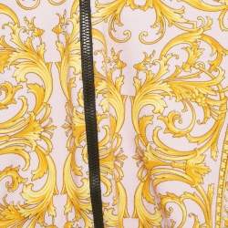 مملوكة مسبقًا Versace Pink Baroque Print Jersey Zip Hooded Jacket 3M