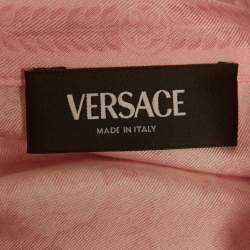 مملوكة مسبقًا Versace Pink Barocco Print Silk Shirt & Pleated Skirt Set 8/10 Yrs