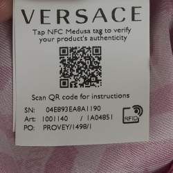 Pre Owned طقم جيرسيه وبليس وردي/أبيض مطبوع فيرساتشي 8 سنوات