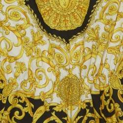 Young Versace Black/Gold Baroque Print Cotton Dress (12 Yrs)