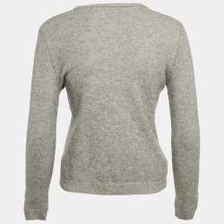Zadig & Voltaire Kids Grey Skull Rock Pattern Wool Crew Neck Sweater 14 Yrs