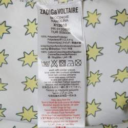 Pre Owned Zadig & Voltaire Kids White Stars Print Crepe Dress 6 Yrs