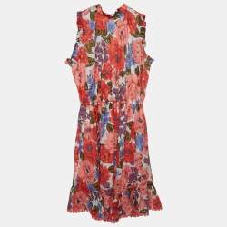 Pre Owned Zimmermann White/Pink Floral Printed Cotton Dress (10 Yrs)