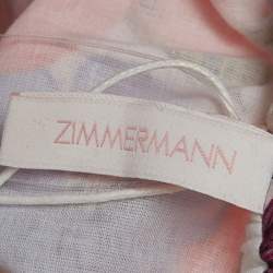 Pre Owned Zimmermann White/Pink Floral Printed Cotton Dress (10 Yrs)