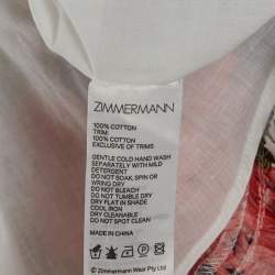 Pre Owned Zimmermann White/Pink Floral Printed Cotton Dress (10 Yrs)