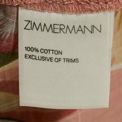 Zimmermann Kids Pink Floral Print Cotton Jumpsuit 6 Yrs 