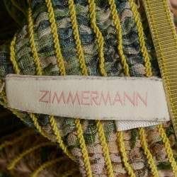 Zimmermann Kids Yellow Tropical Print Cotton Playsuit 10 Yrs 