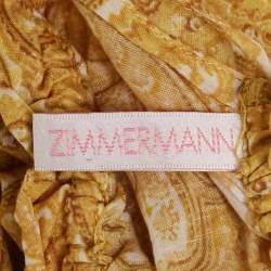 Zimmermann Kids Yellow Paisley Print Cotton Dress 8 Yrs 