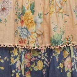 Pre Owned Zimmermann Kids Multicolor Floral Print Tiered Zinnia Dress 8Yrs