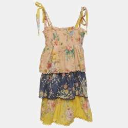 Pre Owned Zimmermann Kids Multicolor Floral Print Tiered Zinnia Dress 8Yrs