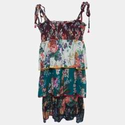 Zimmermann Multicolor Floral Print Cotton Tiered Dress (10 Yrs)